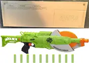 NERF Zombie Strike Ghoulgrinder Blaster Rotating 10-Dart Wheel Ages 8+ Toy Gun
