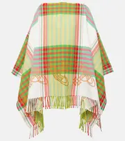 [Vivienne Westwood] Vivienne Westwood Combat tartan wool and cotton poncho One Size multicoloured