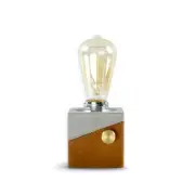 Fusion Handmade Edison Lamp with Concrete Base Holder, Industrial Minimal Des...