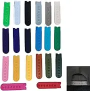 20 Pairs Snapback Strap Cover 7 Holes Multicolour Plastic Snapback Hat Cap Snap Buckle Caps Replacement Fastener Cap Repair Strap Plastic Repair Strap Extender for Hat Fastener Repair
