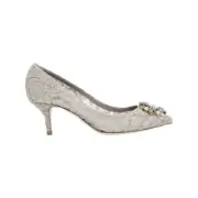 DOLCE&GABBANA Bellucci $995 Sabbia Lace Rainbow 60mm Pumps New And Authentic