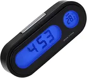 COMPUKAS 1Pc Mini Thermometer Clock High Precision Vehicle Dashboard Temperature Easy Install Material Display with LED Backlight Durable and Practical
