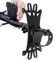 Phone Mount for Bikes,Silicone Motorcycle Phone Holder | Adjustable Rotation Stand with Protection Bracket for Bicycles Scooters Riding