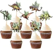 Blumomon 28Pcs Dinosaur Cupcake Toppers Baby Dinosaur Cupcake Picks Dino Theme Baby Shower Kids Birthday Party Cake Decorations Supplies