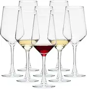 [OUWO] Wine Glasses Set of 8, 13.5oz Red White Wine Glasses for Party, Long Stem Glassware, Lead-free, Ideal Wine Accessories Gift (Clear)