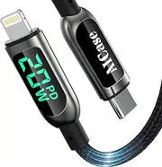 AICase USB C to L ightning Cable, 6.5FT Charging Syncing Cord with LED Display Compatible with iPhone 13 13 Pro 12 Pro Max 12 11 X XS XR 8 Plus, AirPods Pro, Supports Power Delivery (6.5ft)