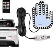 Car Gesture Light with Remote | Car LED Finger Lights with Remote - Rear Window Sign, Funny Finger for Automotive Warning, Vehicle Accessories