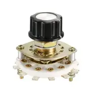 2P5T 2 Pole 5 Throw Single Deck Band Channel Rotary Switch Selector with Knob