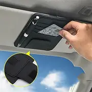 Car Sun Visor Storage Multifunctional Car Glasses Clip Bag Card Holder Certificate Folder Ticket Holder