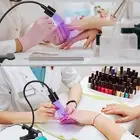 Uv Desk Lamp Easy Operation Cure Nail Gel 3w Adjustable Led Nail Lamp Portable