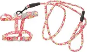 GANAZONO Adjustable Cat Harness with Leash Stylish Lost Pet Safety Belt for Outdoor Adventures Flexible Design for Freedom Control for Kittens and Cats Floral