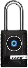 Master Lock 4401LHEC Bluetooth Outdoor Padlock - Phone-Controlled Smart Padlock Outdoor Weatherproof - Keyless Padlock for Locker