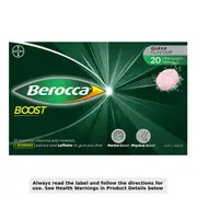 Berocca Boost Guava Effervescent Tablets 20 Pack