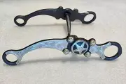 SHOW STOPPER! German Silver TEXAS STAR 5” Snaffle Long Shank Show Bit