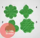Flower Set 2 Cookie Cutter Stamp Fondant Embosser