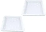 SUPVOX 2pcs Plastic Pavement Molds Reusable Path Maker Mold for Concrete Cement DIY Brick Moulds Easy to Use Decorative for Garden Yard