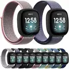 For Fitbit Sense 2nd Gen Woven Nylon Watch Band Sport Strap Hook and Loop