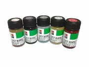 Marabu EasyMarble Paint Multi-Color 5 pk-RoseGold/Aubergine/Mistletoe/Pearl/Red