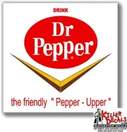 (DP-101) 7"X 6.6" DR PEPPER "PEPPER UP" COOLER POP soda coca cola machine decal