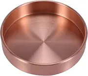 ZHZXBDGQ Copper Round Storage Tray Table Metal Storage Organizer Jewelry Organizer Small Objects Storage Tray Decoration 14 * 14Cm
