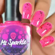 Ms. Sparkle - Alison - Hot Pink Flakies Holo Pretty Little Liars Nail Polish