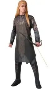 LICENSED LEGOLAS THE HOBBIT ELF ADULT MENS FANCY DRESS GREENLEAF COSTUME