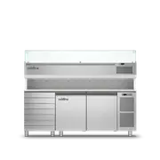 Moretti Forni 2 Door + Drawers Pizza Preparation Counter - No Worktop - TZS13/1MC - TZS13/1MC-EQ