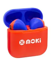 MokiPods Mini True Wireless Stereo Earphones for Kids Volume Limited in Red/Blue ACC-MPMRB