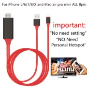 HDMI AV Adapter Video Cable for iPad iPhone 13 12 11 Pro X 8 7 6 Plus to TV