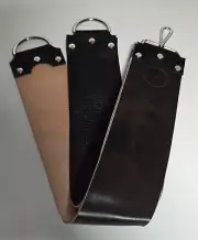 3" Duke City Veg Tan Three Component Straight Razor Strop (Marbled Espresso)