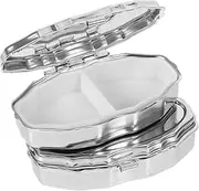 minkissy 2pcs Box Pp Travel Size Empty Cases Silver Iron Medication Containers for Personal Use Medication Container Case Holder