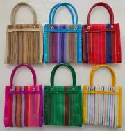 6-Bags Mini Mexican Tote Mercado Thread Mesh Small Bag 5.75"x5.75"x4" Multicolor