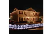 LED Pre-Lit Fence White