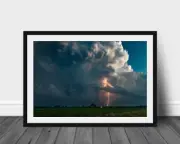 Storm cloud photography print lightning wall art photo nature weather pictures