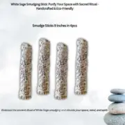 California White Sage Smudge Sticks 9" x 4 Jumbo Sticks