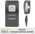 Rocker Switch Cover Only LIGHTS suit White LED Boat Caravan Marine 4X4 SUV