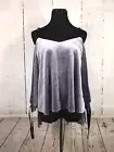 Romeo + Juliet Couture Cold Shoulder Top Velvet Feel Open Back Large NWT