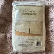 Simply Handmade Micro Suede Full Bedskirt 15” Drop Beige Bed Bath & Beyond NIP!