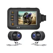 1080P Motorcycle Dashcam Dual Lens Night Vision Front Rear View Video Recorder