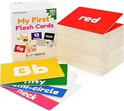 My First Flash Cards for Toddlers - 101 Cards - 202 Sides - Learn Shapes, Numbers, Colors, Body Parts, Counting, Letters & More - Great Value, Fun Learning and Educational Flashcards