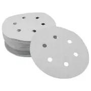 Sandpaper Round 150x150mm 600 Grit 50 Pcs White Hook & Loop Sanding Sheets
