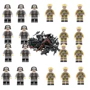 20pcs Soldiers + Weapons Mini Figures Ww2 Military Set,army Weapons