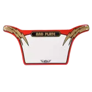 SE Racing "RAD PLATE" old school BMX number plate RED / GOLD