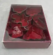 New 7 Piece Mini Xmas L Metal Cookie Cutter (bell, Leaf, Ginger Bread, Tree,cane