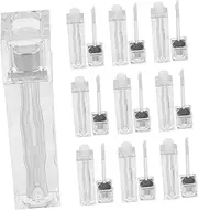 WOONEKY 10pcs Stylish Wave Pattern Lip Gloss Tubes Transparent Refillable Containers for DIY Makeup Portable Lip Oil Bottles for Travel and Daily Use