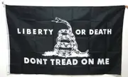 3' X 5' "LIBERTY OR DEATH DONT TREAD ON ME" TEA PARTY FLAG 3X5