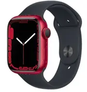Apple Watch Series 7 - 32GB - Red-Aluminum-Sport Band-Midnight - Cellular + GPS - 45mm - Red - Aluminum - Midnight - Sport Band - Rubber - Refurbished (Acceptable Condition)