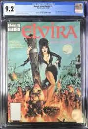 Marvel Spring Special #1 CGC 9.2 WHITE Pgs Elvira Mistress Of The Dark #1 1988
