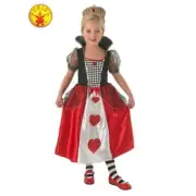 QUEEN OF HEARTS ALICE WONDERLAND CHILD GIRLS BOOK WEEK COSTUME 7-8 DISNEY DRESS