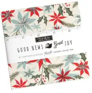 Good News Great Joy Moda Charm Pack 42 100% Cotton 5" Precut Fabric Squares